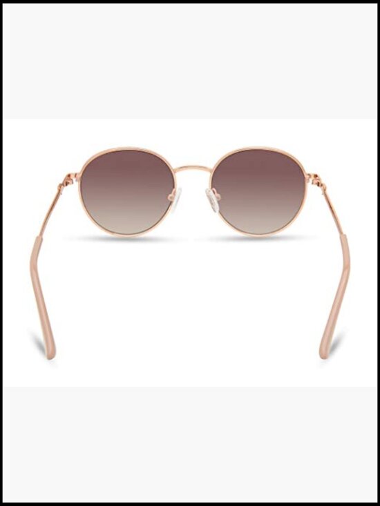 Classic Round Sunglasses with Rose Gold Metal Frame main image 6